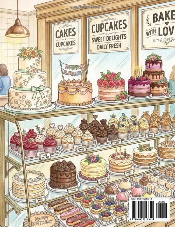 Aesthetic Shop Display Coloring Book for Adults: Beautifully Curated Stores, Themed Displays, and Detailed Shelves for Relaxation, Mindfulness, and Creative Escape image 3