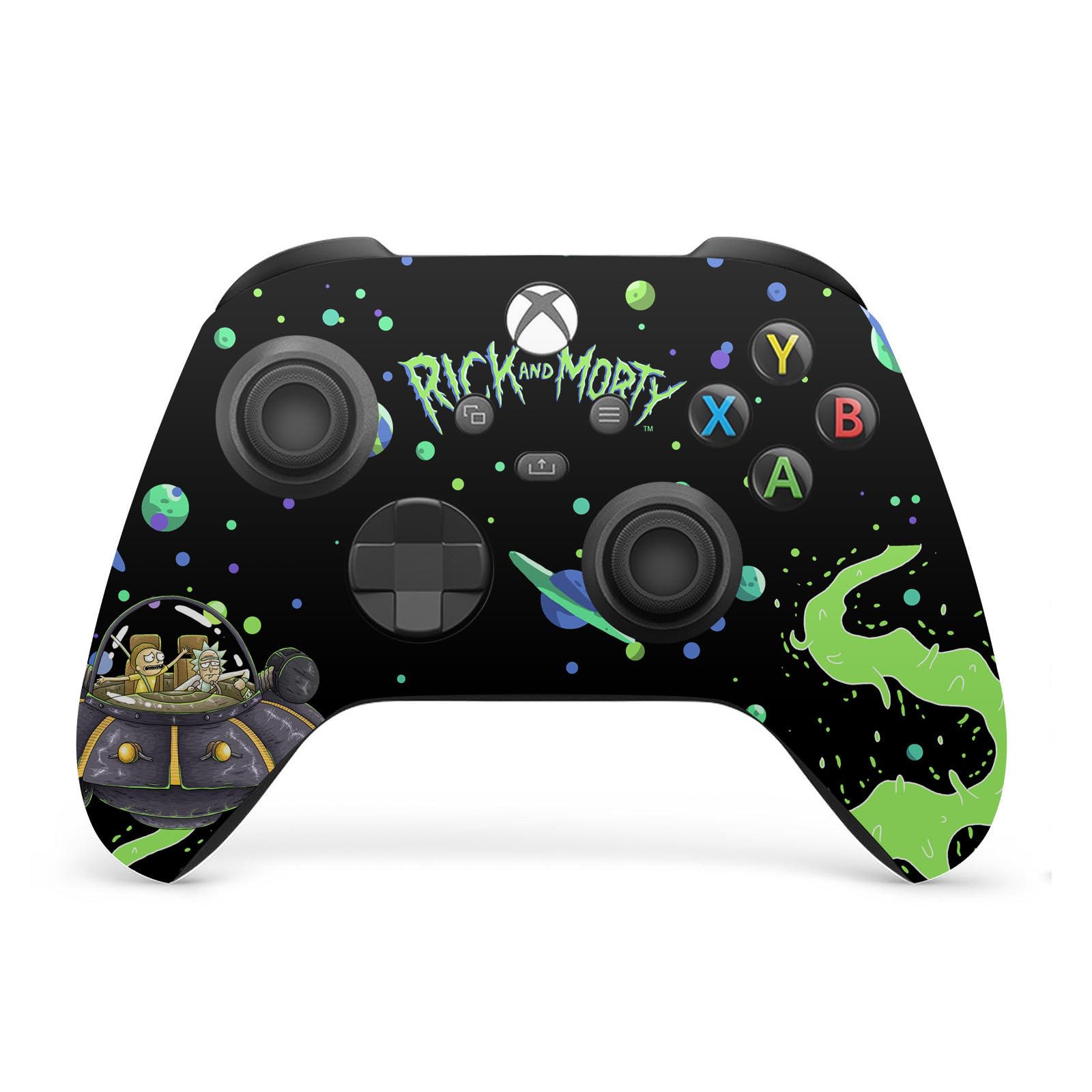 Head Case Designs sous Licence Officielle Rick and Morty Le Space Cruiser Graphiques Vinyle Autocollant De Jeu Peau Autocollant Couverture Compatible avec Xbox Series X Console and Controller Bundle