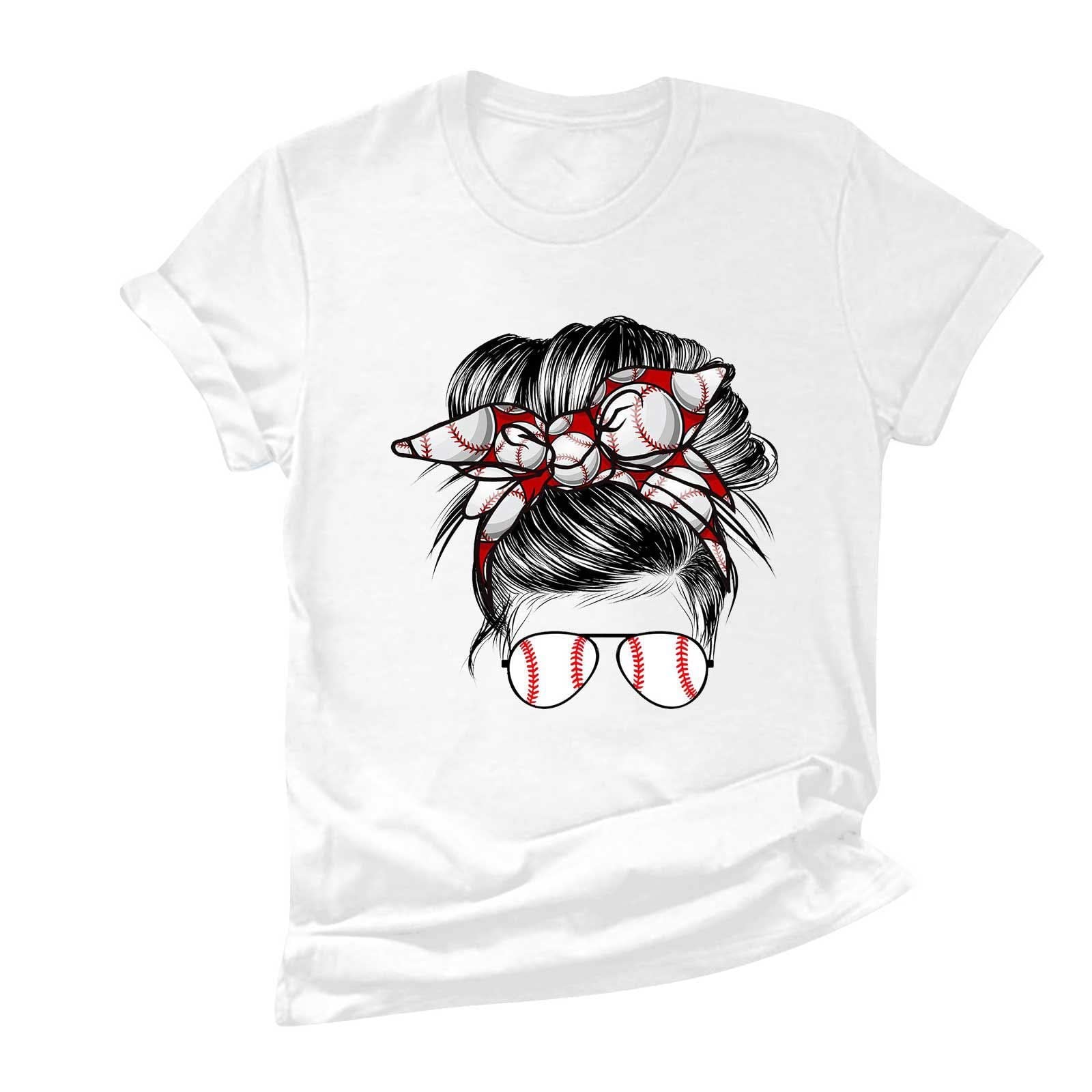 Women's Loose Fit Short Sleeve Tops Summer V Neck Button Down T Shirts Print Dressy Casual Comfy Blouses Shirts