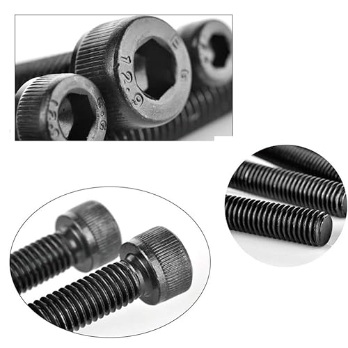 Miniatura 6 de FullerKreg M6-0.039 x 0.394 in ISO 4762 Hex Drive Clase 12.9 Tornillo de acero de aleación con acabado de óxido negro (paquete de 50)