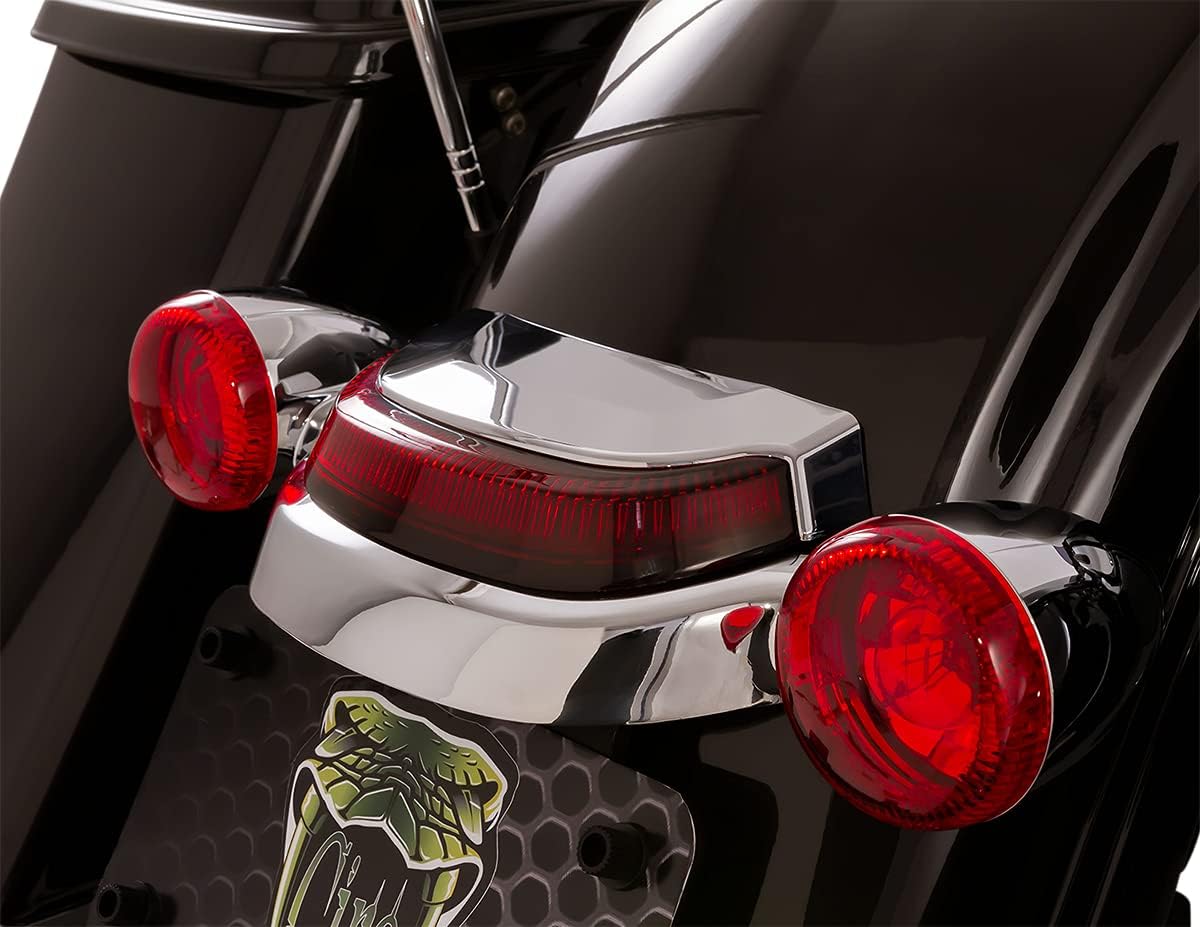 CIRO Crown Tail Light with Lightstrike Technology CHROME with Red Lens