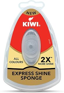 KIWI Express Shine Instant Sponge Shoe Polish - 5ml Wax for Leather Shoes, Quick No-Mess Shine