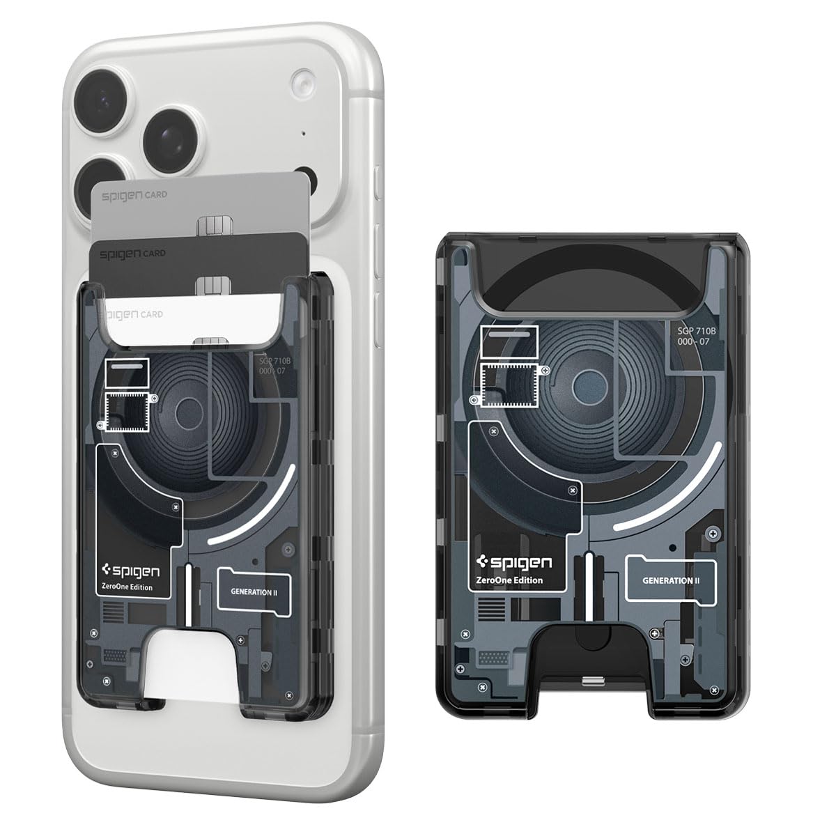 Spigen Ultra Hybrid MagFit Versione 2 Portafoglio MagSafe Wallet Magnetico Portacarte Compatibile con iPhone 17/16/15/14/13/12 Modelle, Accessori MagSafe - ZeroOne