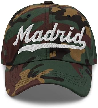 Madrid Hat Madrid Baseball Hat Personalized Custom Last Name Cap Family Name Headwear Surname Cap Gift Unisex Adjustable