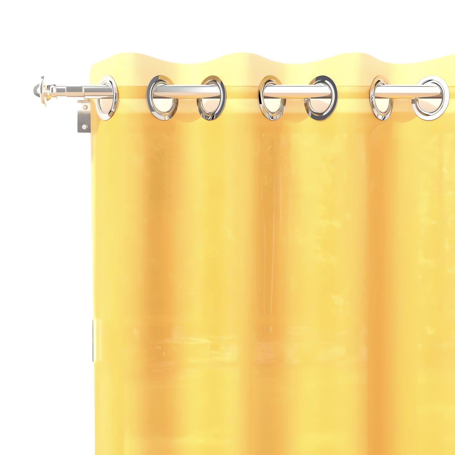 Soleil d'ocre, Alix Net Curtain with Eyelets 135 x 250 cm Radiant Yellow