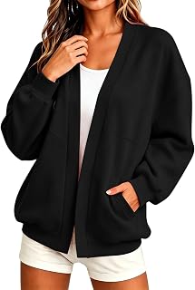 Womens Oversized Zip Hoodie Chest Pocket Travel Campus Casual Layering Top Capsule Wardrobe for Women Over 50 Sudaderas Y Hoodies De Moda Para Mujer Fall Clothes 2026 Winter Fashion Outfits Black