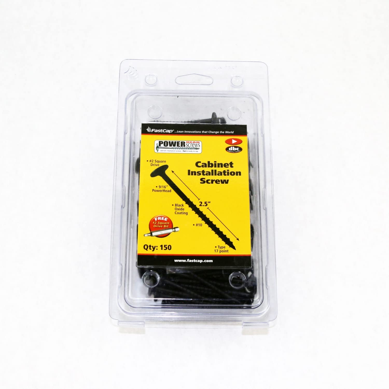 Exсluѕіvе Dіѕсоunt 80% оƒƒеr Fastcap PH.BL.2.5 Black PowerHead Cabinet Installation Wood Screws - 150 Pack