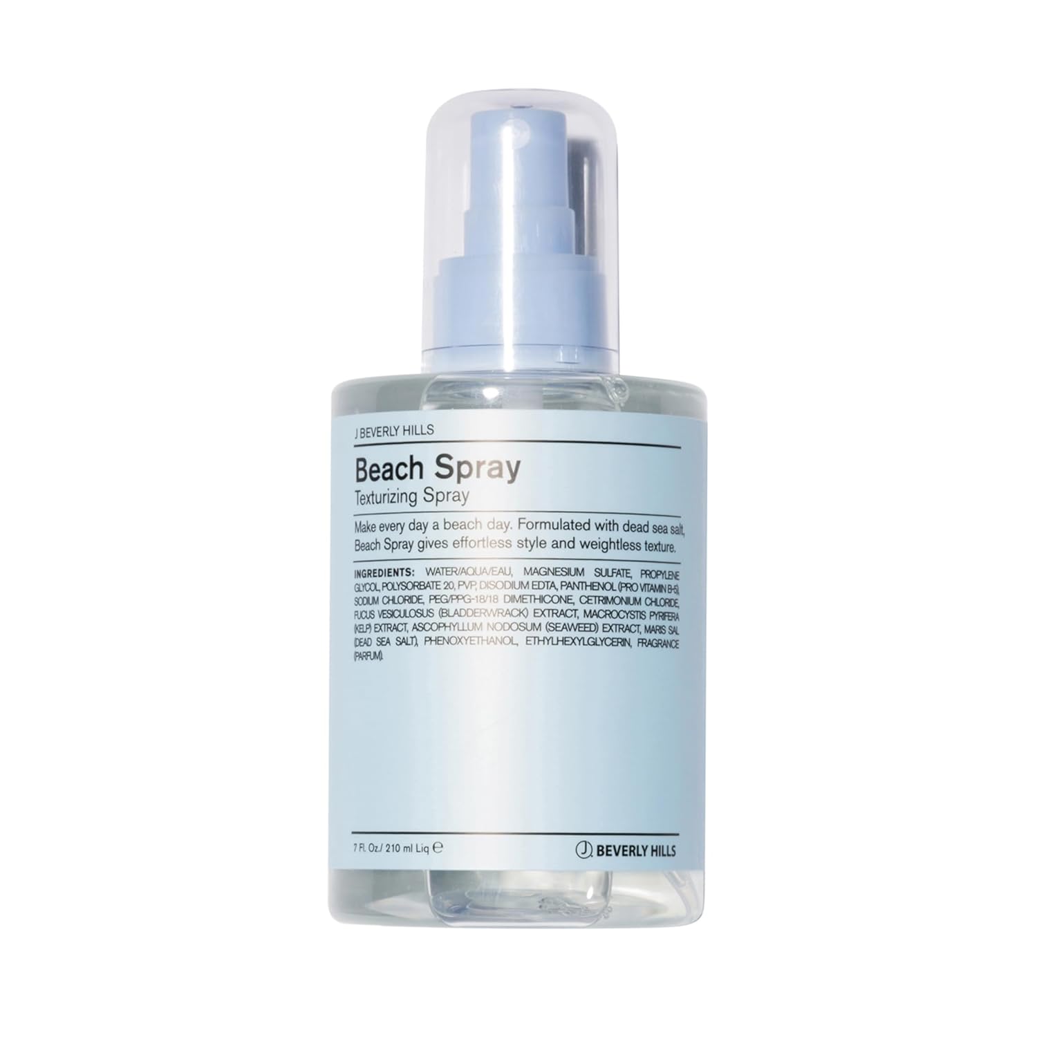J Beverly Hills Blue Beach Texturizing Spray with Scalp Scrubber Dead Sea Salt for Clarifying 7 Oz