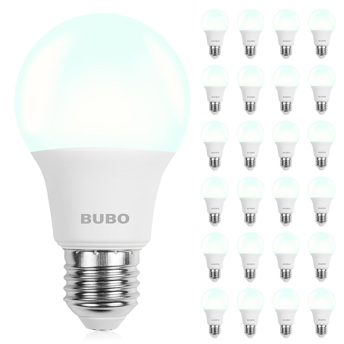 Bubo A19 Led Light Bulbs, 60 Watt Equivalent Led Bulbs, Cool White 4000K, 800