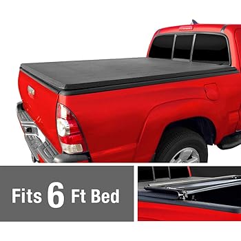 Amazon Com Soft Tri Fold Truck Bed Tonneau Cover For 1982 2013 Ford Ranger 1994 2011 Mazda B Series Pickup Styleside 6 Bed Automotive