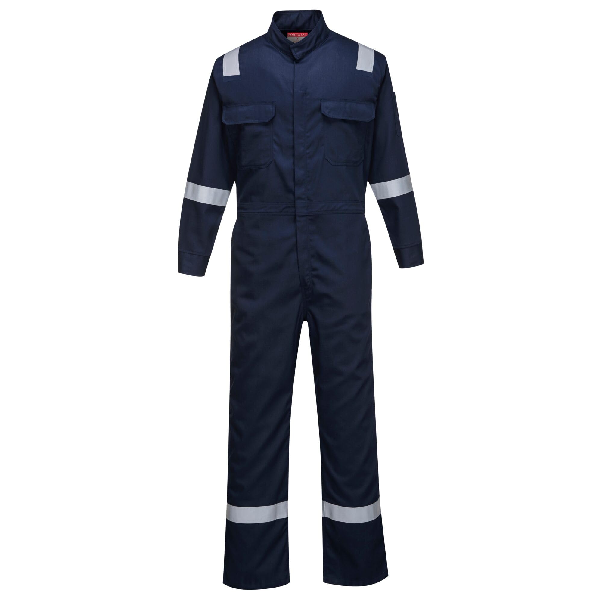 Portwest FR94 Bizflame Fire Resistant Coverall with FR Reflective Tape ASTM NFPA, Navy, XXL