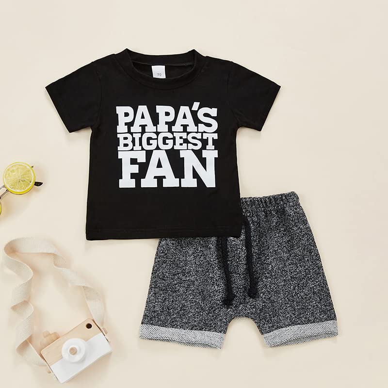 Rommioluya Toddler Baby Boy Summer Clothes Set Cute Boy Outfit Short Sleeve T-Shirt Outfits Toddler Casual Outfits