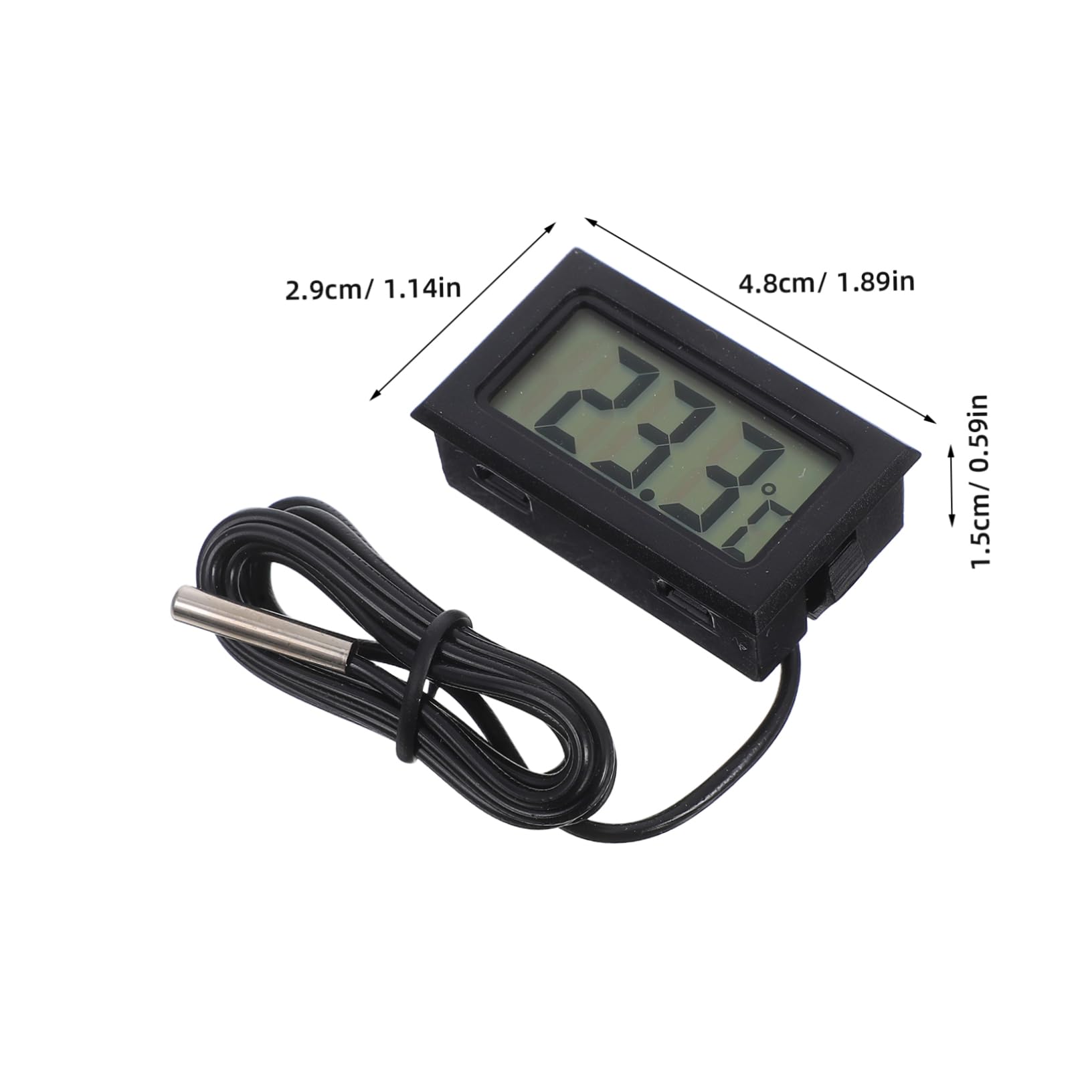 Garneck Digital Thermometer Digital Thermometer Plastic Black