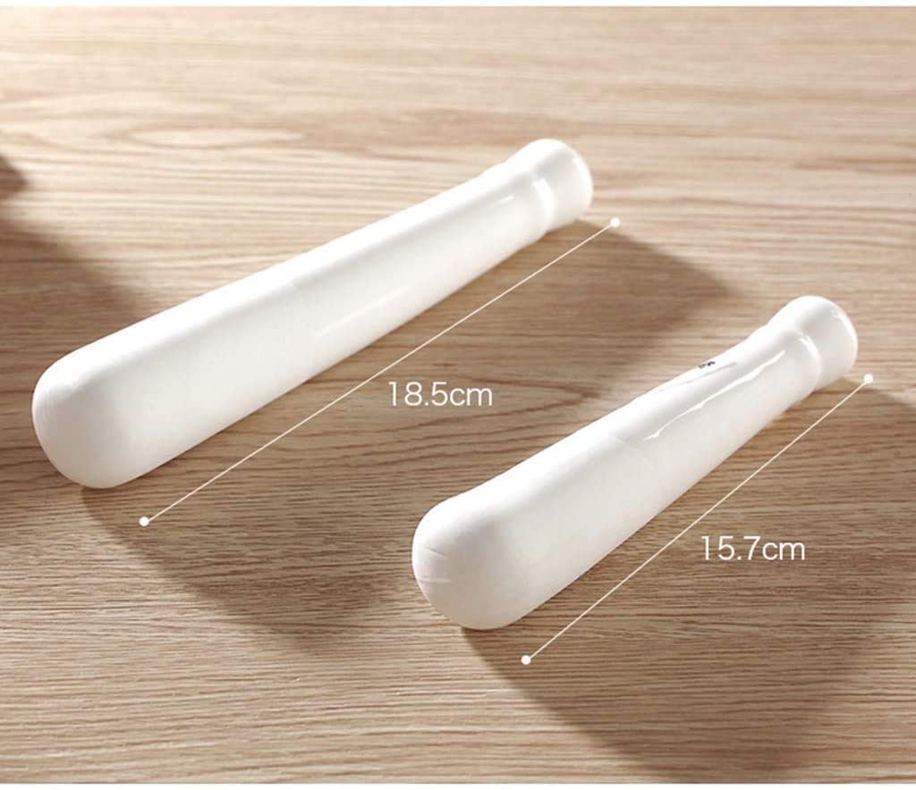 Set di Mortaio e pestello, Mortaio da Cucina e pestello, Porcellana fine-Bianca, Aspetto Lucido Ruvido Interno Cucina Creativa Gadget Multi-Funzione smerigliatrice Multifunzione (Size : B)