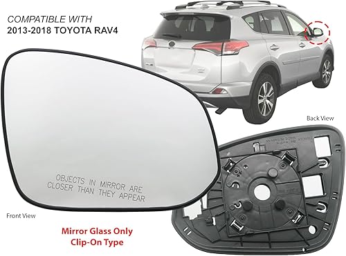 Miniatura 36 de APA Replacement for Rear View Mirror Glass Power Non-Heated 2013-2018 RAV 4 RAV4 2016-2021 TACOMA 2013-2017 4RUNNER Driver Left Side 879610R080