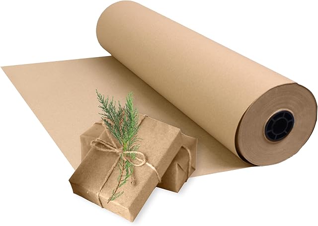 Triplast Brown ECO Kraft Paper (750mm x 100m) - Biodegradable & Recyclable - Multipurpose Wrapping Paper Roll with a Premium & Rustic Finish - Ideal for Gift Wrapping, Parcel Packing, Arts & Craft