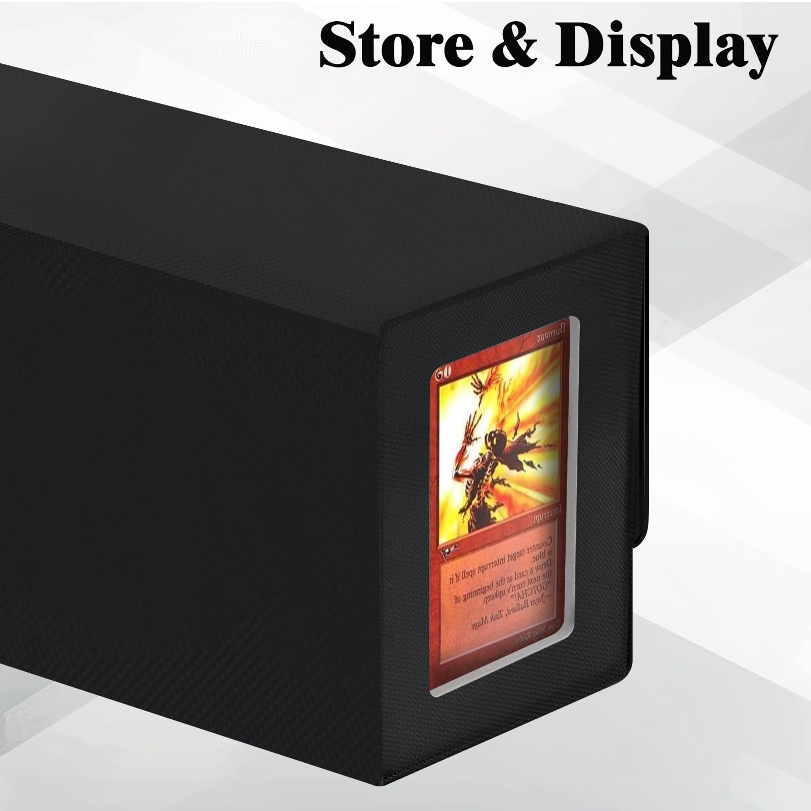 Trading Card Storage Box, Magnetic, Toploaders, Black, Bulk Boxes for Tcg, Sports, Game, Basketball, Fits 850 Sports and 1200 Standard Cards-4 Pack