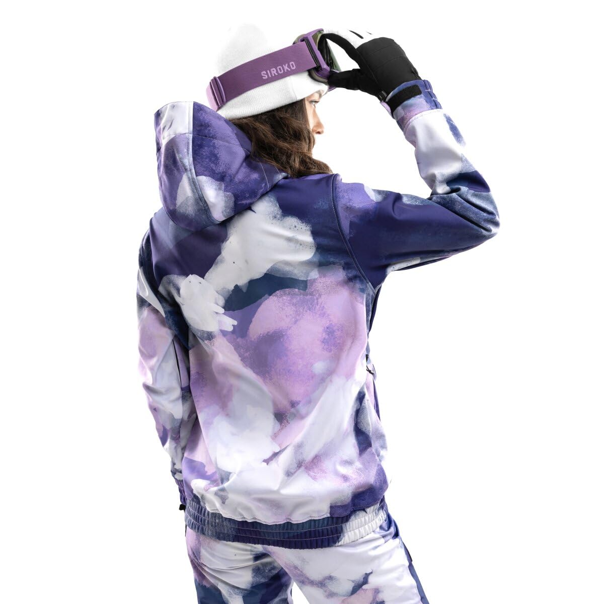 SIROKO - Veste de Snowboard avec Poche Kangourou pour Femme W3-W Cloudmont