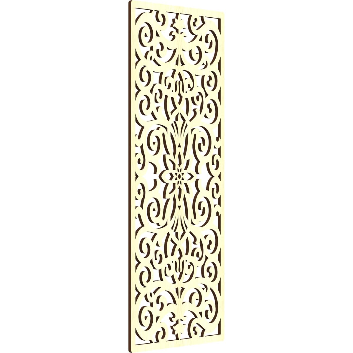 Buel Decorative Pierced Fretwork Wood Wall Panels, 17 3/8"W x 44 3/8"H x 3/8"T, Alder