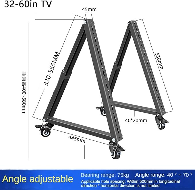Soporte de piso rodante para TV de 32 a 60 pulgadas miniatura 2