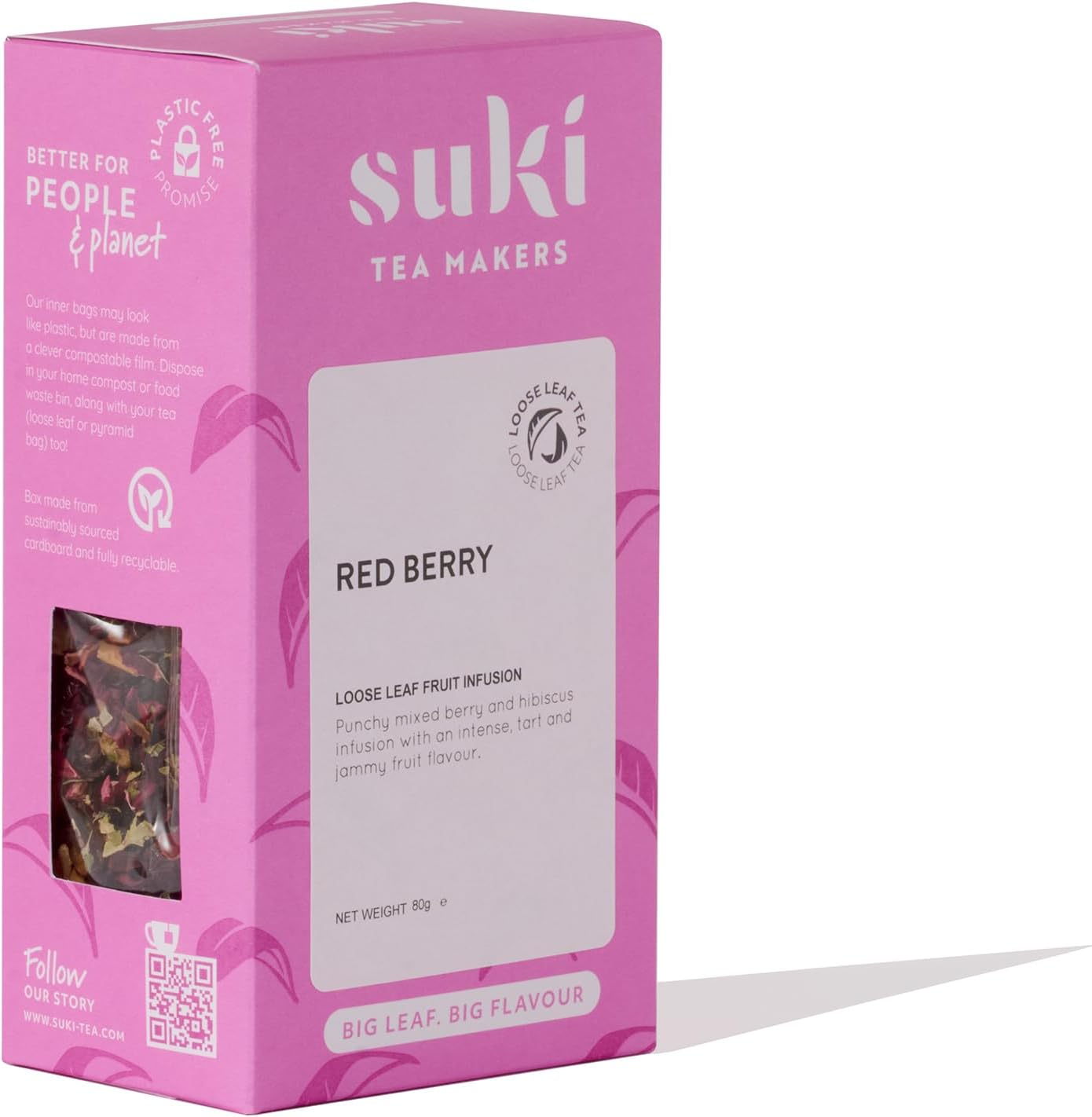 Suki Tea Red Berry, Loose Fruit Berries, Apple, Hibiscus, Blackberry, Mixed Fruits, 80 gram
