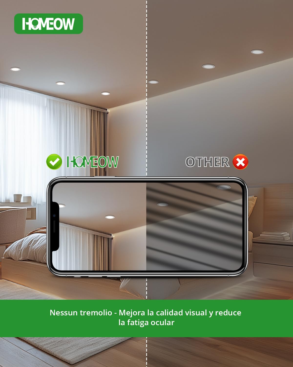 HOMEOW 12x Faretti LED da Incasso per Cartongesso, 220V 7W 4000K Luce Naturale Faretti LED Interno da Incasso, IP44 Faretto per Bagno, Diametro 118mm, Diametro foro 95-110mm