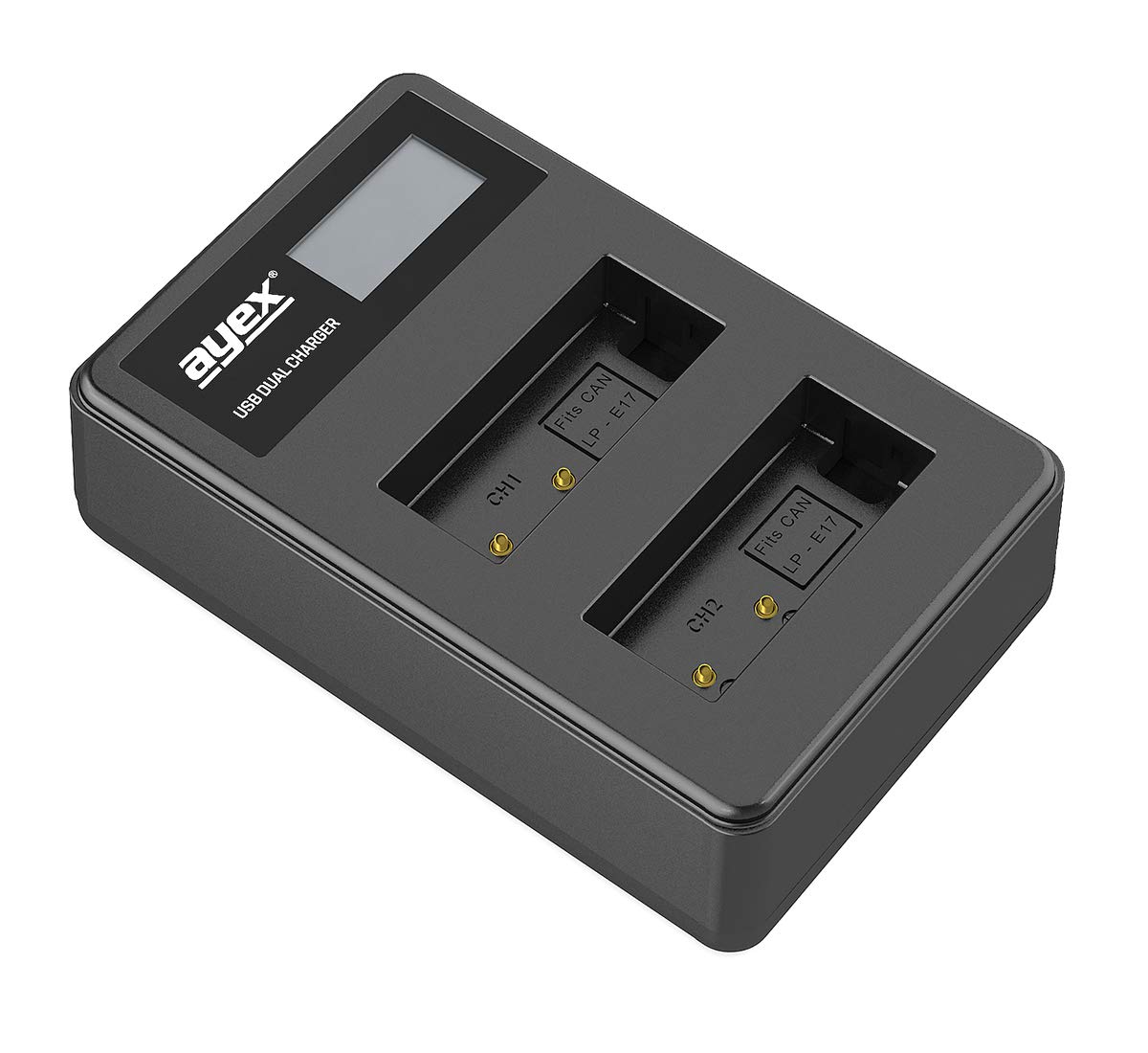 ayex Caricatore USB doppio per batterie agli ioni di litio Sony tipo