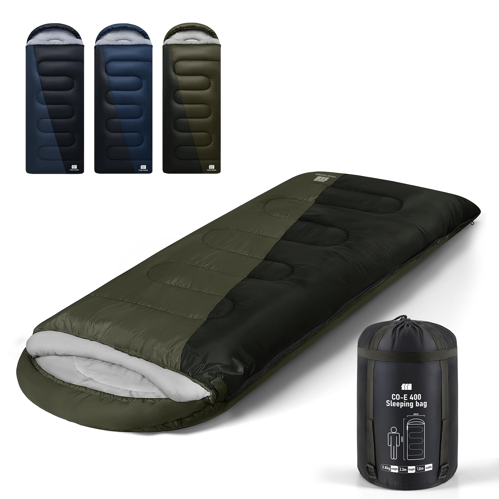 TANSTRIDER 0Β°C Winter XXL Sleeping Bags for Adults Cold Weather,Camping Sleeping Bag for Kids with Compression Sack,4 Season Camping Essentials Gear for Hiking,Traveling,Outdoor,Backpacking