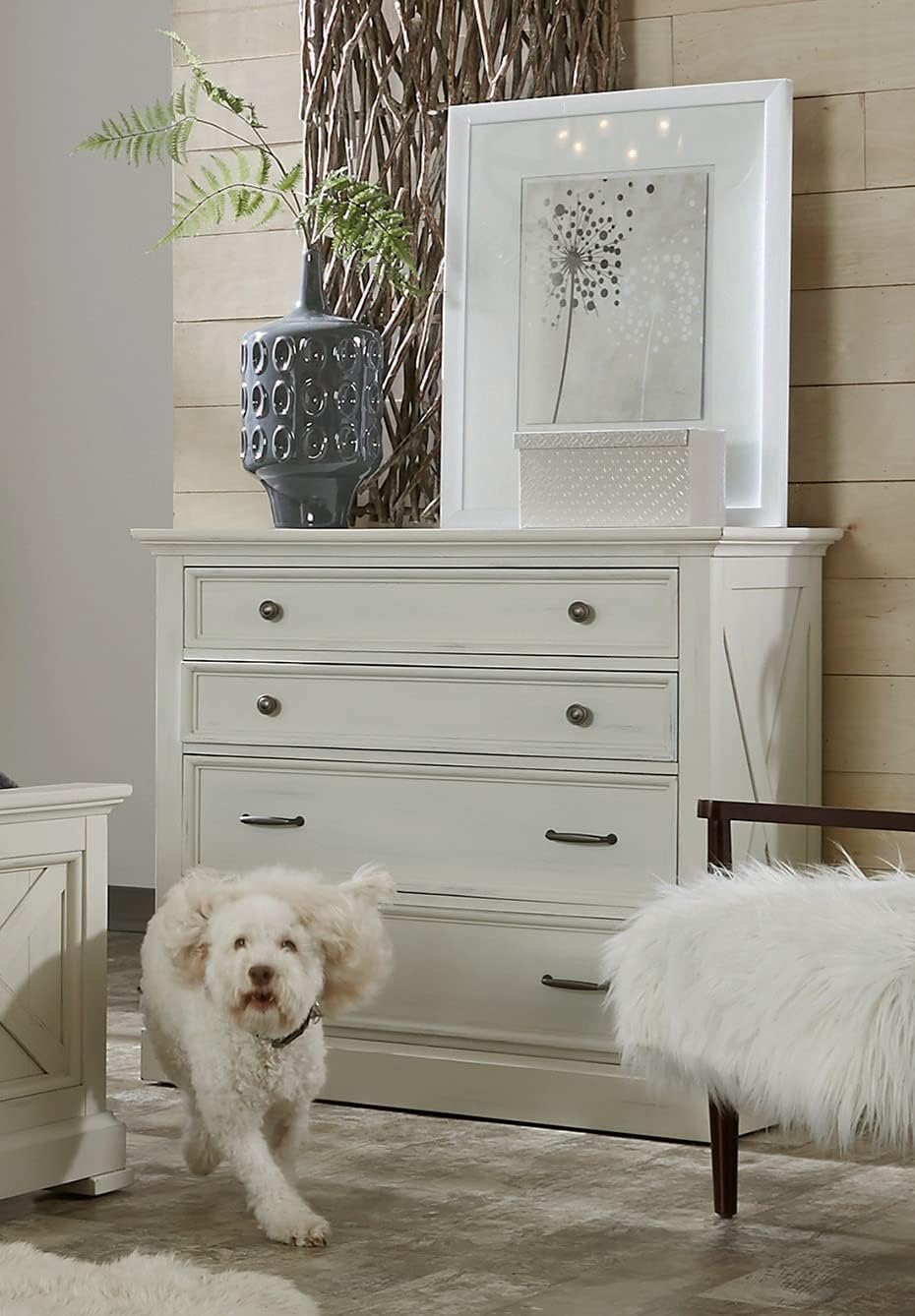 Seaside Lodge White Four Drawer Chest by Home Styles, Off White