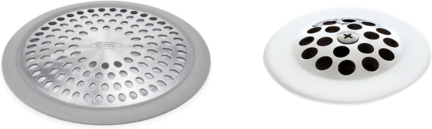 Stainless Steel Bathtub Drain Protector with Silicone Rim