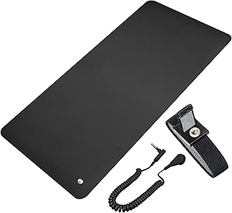 Grounding Mat Kit, Grounding Mat with 15 Foot Cord and Grounding Wristbands, Earth Mat Grounding Pad for Sleep, Energy, Pain Relief, Inflammation, Feet and Back Pain(23.6" x 11.8")