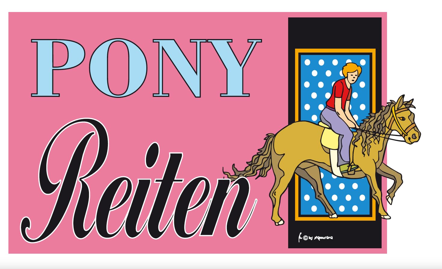 Drapeau d'équitation Pony 60 x 40 cm pour vente et publicité ultra bateau