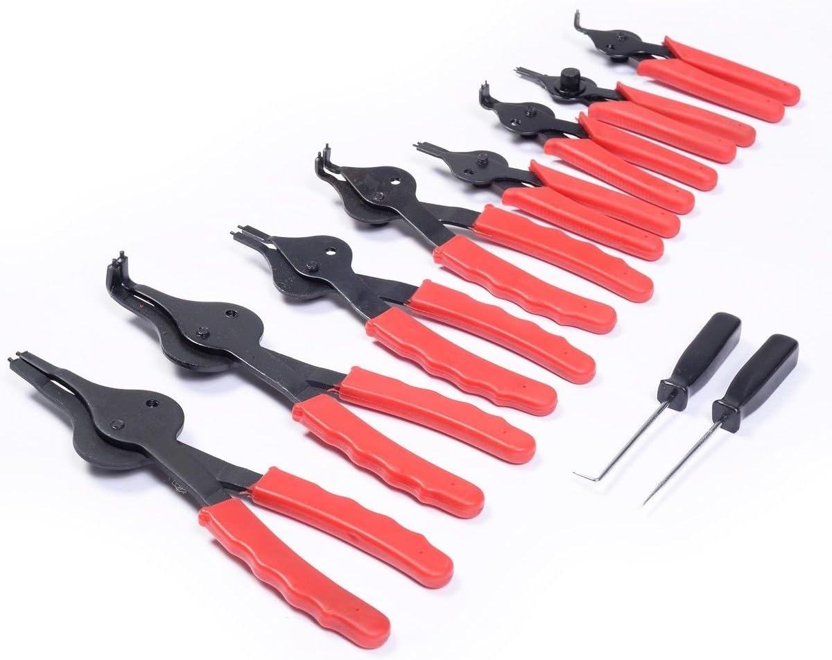 11pc SNAP RING PLIERS Set Mechanics Circlips Auto Tool Internal External Pliers with Case