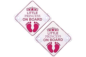 Little Princess On Board Baby In Car Safety Warning Sign