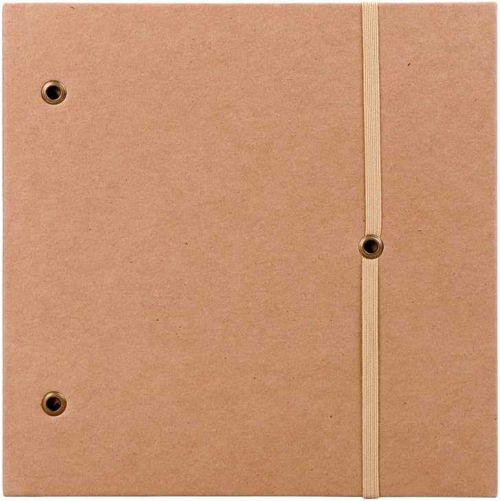 ITODA Square Kraft Sketchbook Artist Hardcover Sketchpad Ring Binder Blank Paper Journal Memo Pad Loose Leaf Drawing Notepad 80 Pages Sketch Book for Drawing Sketching Writing Scrawling - Image 3