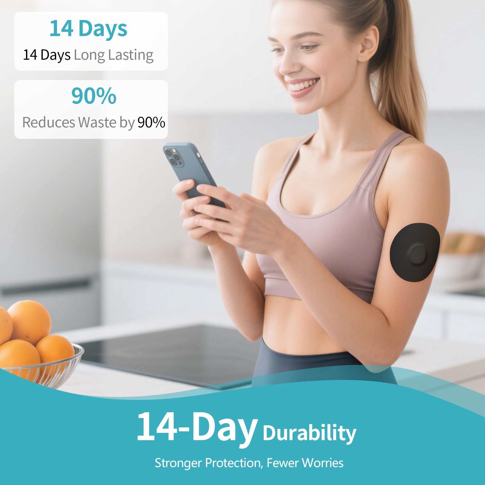 Toppe adesive per Dexcom G7, impermeabili, con linguetta facile da staccare, nastro CGM flessibile, a lunga durata, per 10-14 giorni, 20 pezzi
