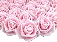 Vista 14 de 3 x 1.6 x 3 pulgadas, 100 unidades de espuma artificial 3D de tacto real sin tallo para decoración del hogar y fiesta de boda (negro)