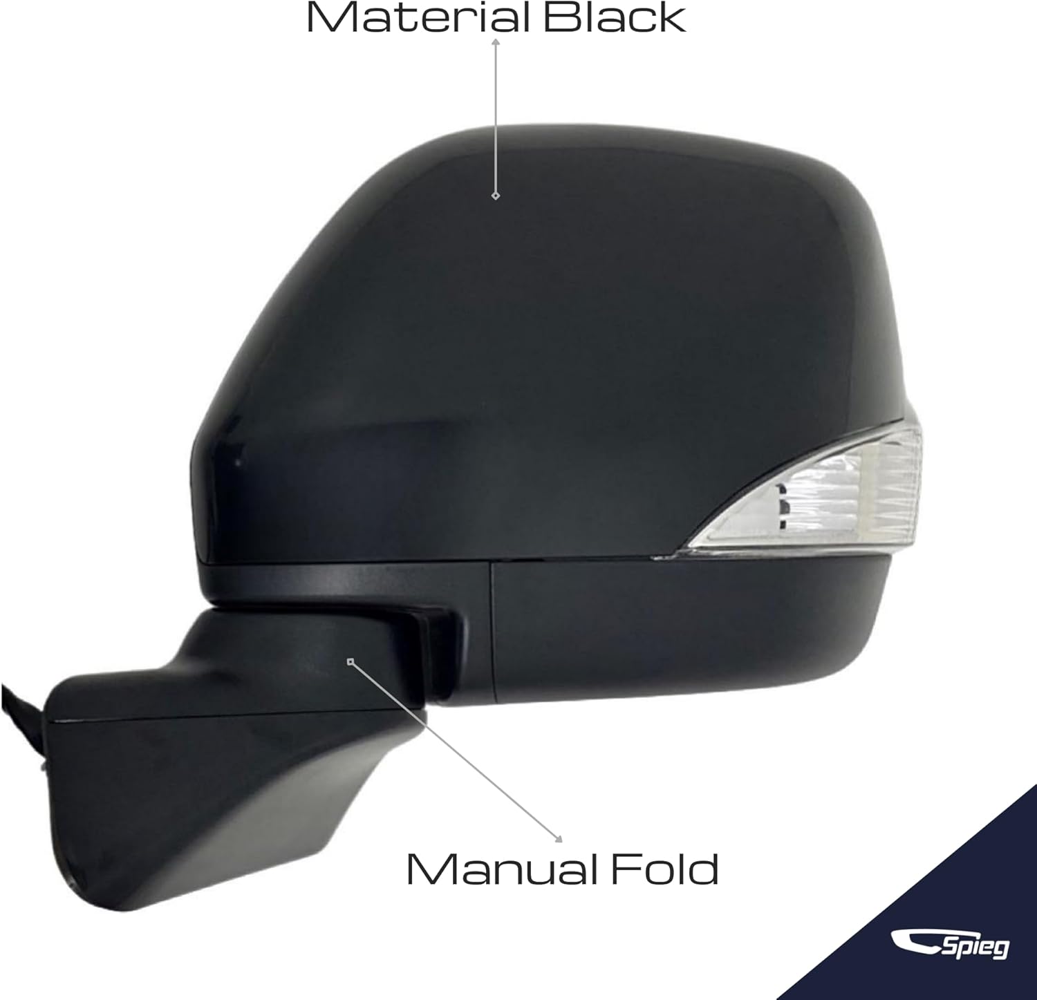 Spieg Driver Side Mirror for 2011-2017 Nissan Quest Power Adj Heated Blind Spot Monitoring BSM Memory Turn Signal Light Black 12 Pins Left NI1320272