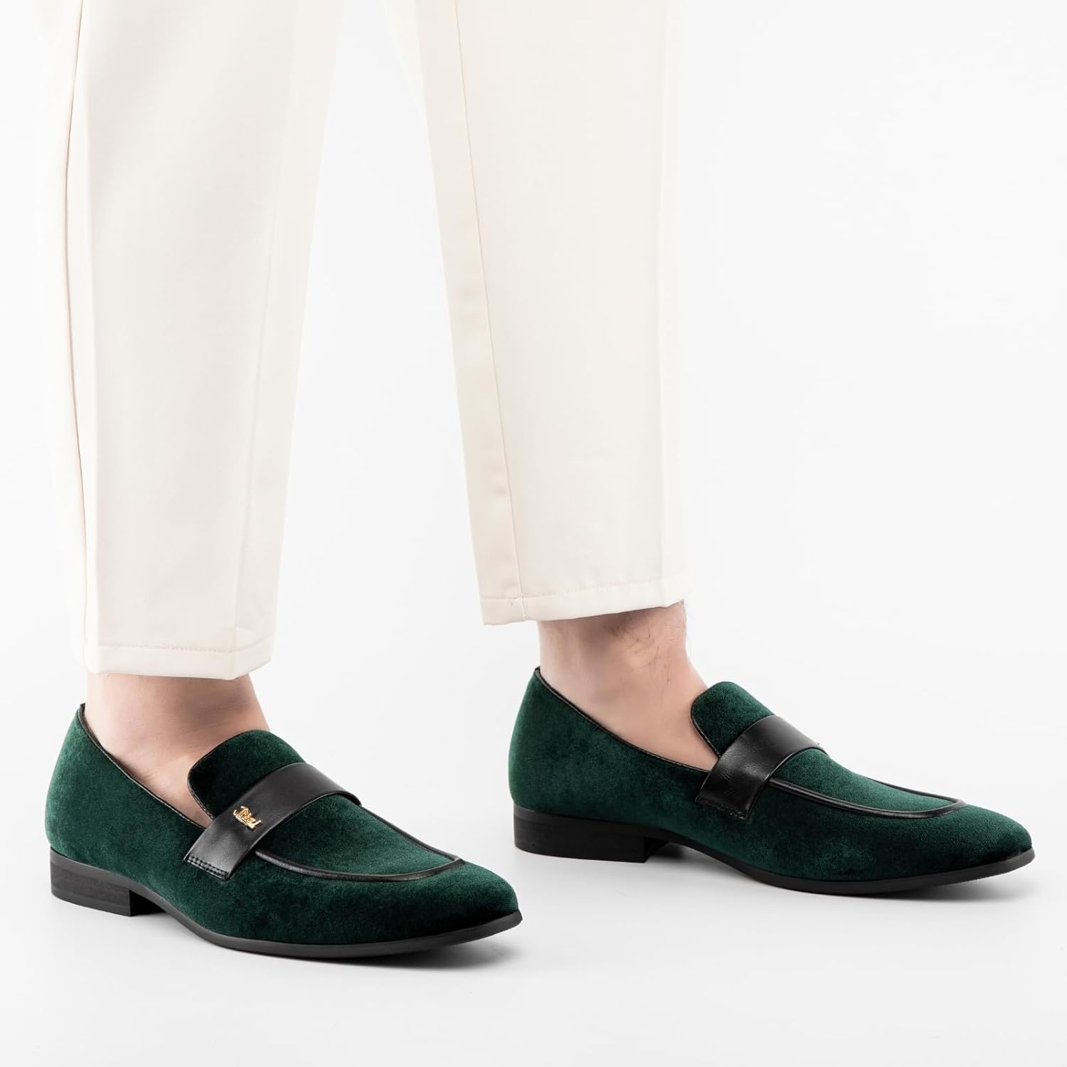 JITAI Men's Shoes - Black Velvet Luxury Fashion Loafers for Men, Slip On Shoes for Men, Mens Dress Shoes for Birthday Party, Casual Rubber Sole Fashion Casual and Dress Occasions - Image 2