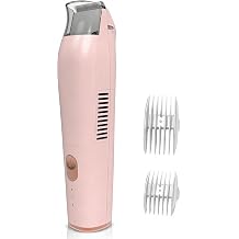Vacuum Bikini Trimmer for Women, Painless Electric Razors for Silk Skin,Cordless Body Shaver for Trip,Replaceable Lady Facial Razor, IPX7 Waterproof, Ceramic Blade, Pink