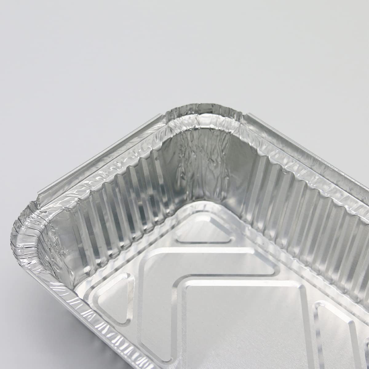 Vaschette Alluminio, 50 Pezzi Jicyor Vaschette Alluminio Usa e Getta, Rettangolare Contenitori in Alluminio Monouso Per Cuocere Al Forno Grigliare Cucinare