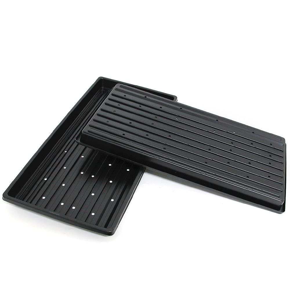 10 bandejas de cultivo de microgreens (con agujeros) de 25,4 x 50,8 cm con agujeros para cultivar microgreens y trigo 10 bandejas con agujeros