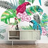 PSSR Wall Mural Art Mural – Self-Adhesive Mural Wall Art Blue Animal Parrot Wallpaper Photoposter De
