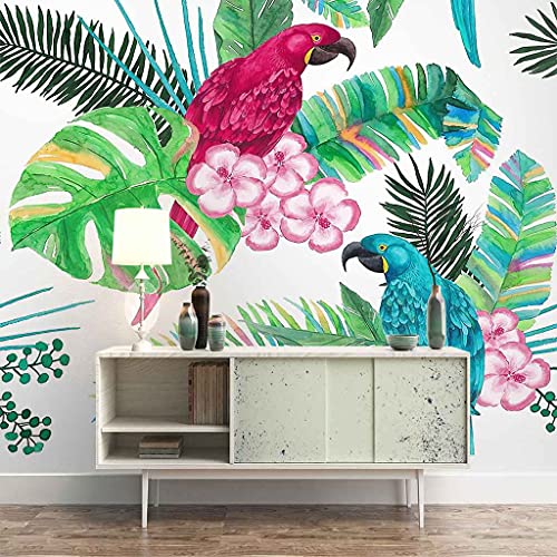 Pssr Wall Mural Art Mural – Self-Adhesive Mural Wall Art Blue Animal Parrot Wallpaper Photoposter Decor Murals Wall Decoration 55X28 In #TOP1