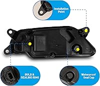 Vista 4 de Luces antiniebla LED compatibles con Mercedes-Benz 2010-2016 E350 E550 / 2010-2015 E63 AMG 2 piezas de conducción diurna montaje de lámpara