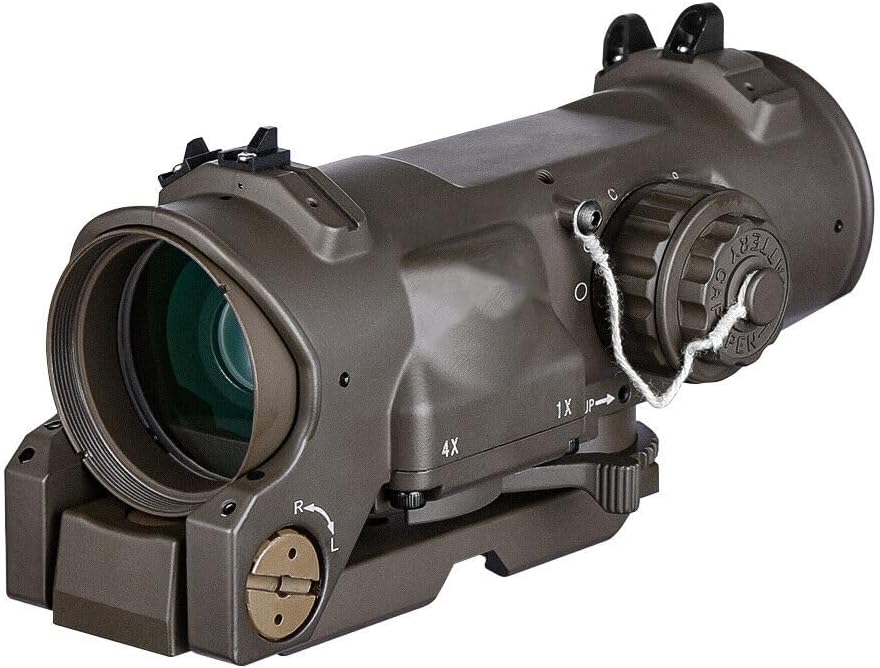 Riflescope 1x-4x Fixed Dual Purpose Scope Red Illuminated with Red Dot Sight