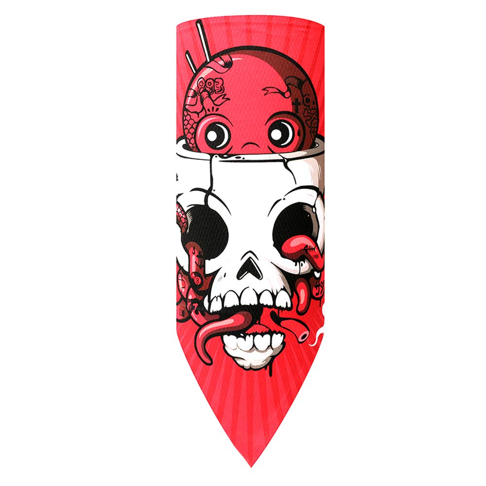 DecdealDecdeal Cycling Face Clothing Neck Gaiter Breathable Cooling Face Wrap Summer Outdoor Sports Scarf Men Women Ice Silk Seamless Bicycle Riding Equipment Sunscreen Printed Pattern