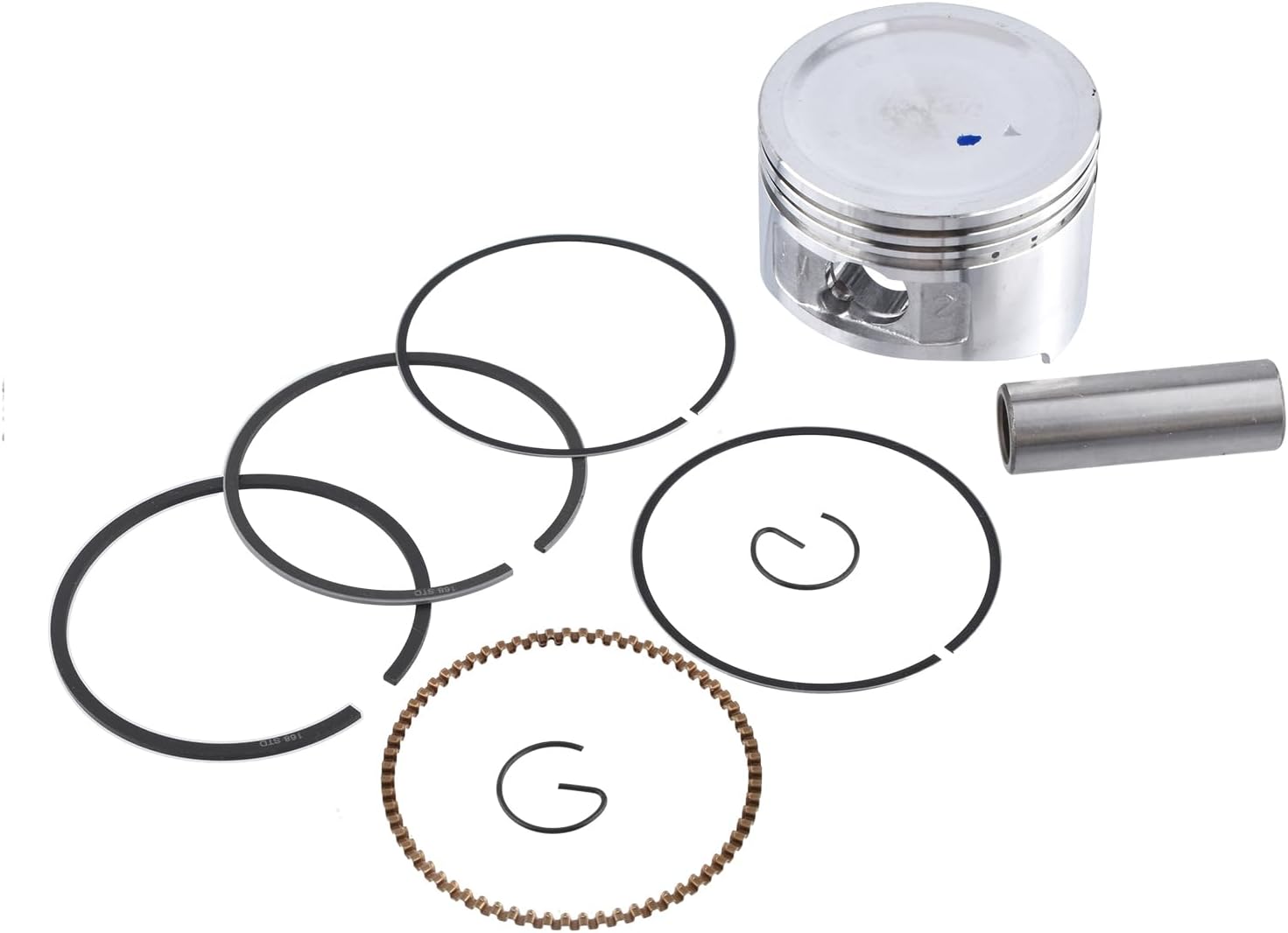 Piston with Rings Circlips for Honda GX200 6.5HP Engine