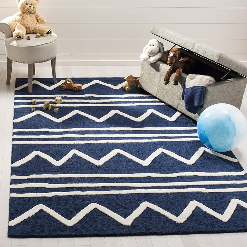 Image of Carpets and Rugs Handwoven Woolen Thick Floral and Contemporary Designs for Area Rugs, Carpets for Living Room, Bedroom, Hall 3x5 feet