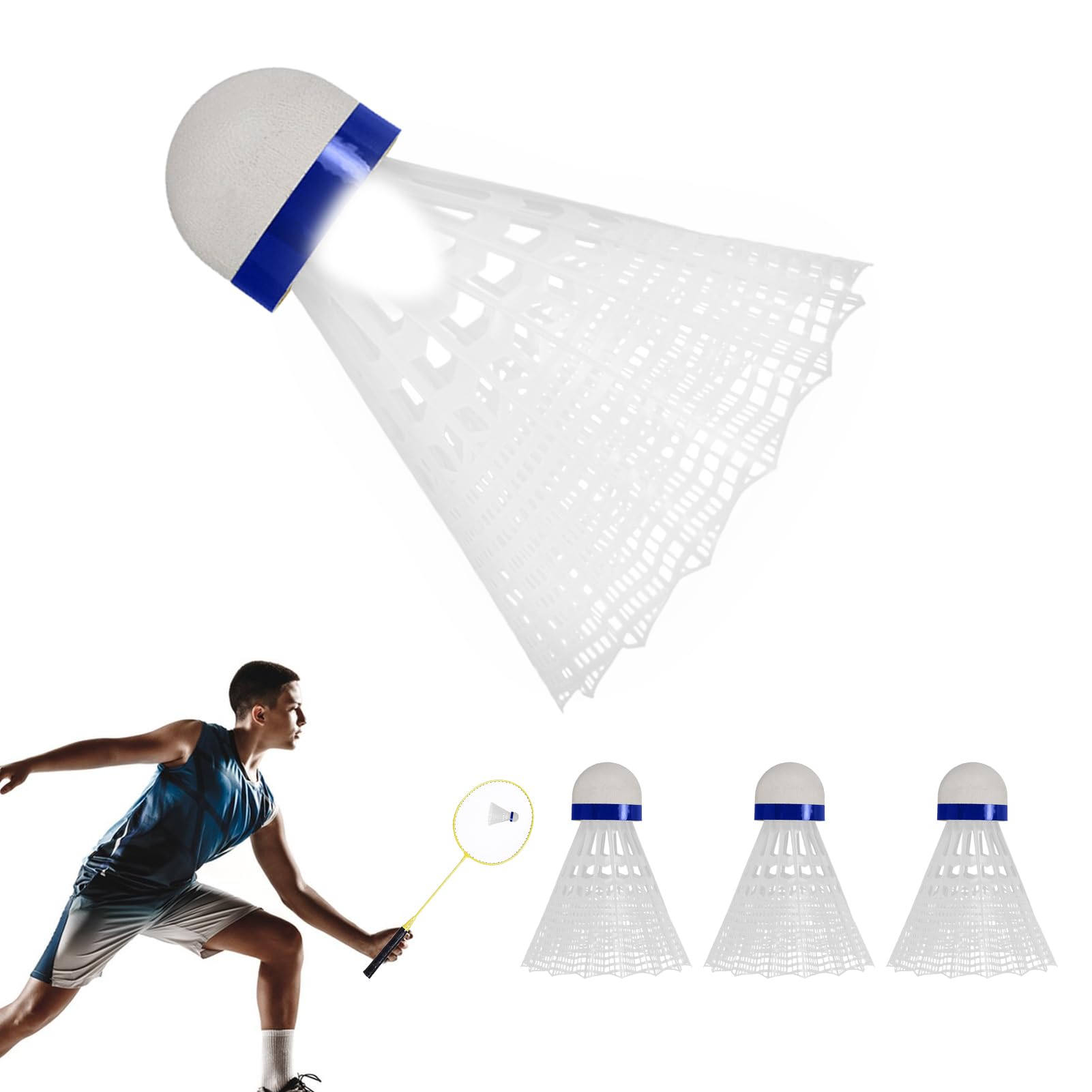 Volani Per Badminton Idena - 6 Pezzi Con Punta In Schiuma, Colorati - Foto 9